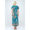 WEST K Women's Georgia Faux-Wrap Maxi Dress with High-Low Hem and Tie Waist - 3 of 4