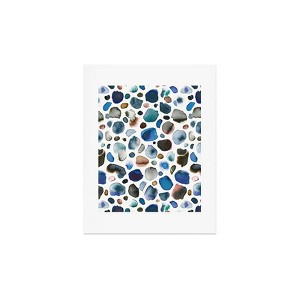 Ninola Design Watercolor Stains Blue Gold 11" x 14" Art Print - Society6 - 1 of 2