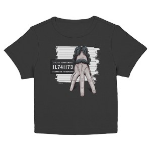 Juniors Wednesday Thing Fernando Fingertips Police Department T Shirt - 1 of 2