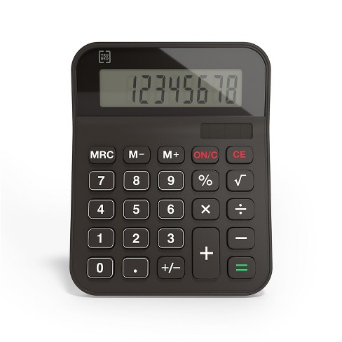 Calculator DeskTop  Large With Adjustable Display-Black-8 Digit Calculator BLACK 