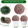 21.7" Artificial Topiary Balls Set of 2, Flower Topiary Balls Decorative Balls for Outdoor and Indoor, Wedding Decoration,Pink Rose - 2 of 4