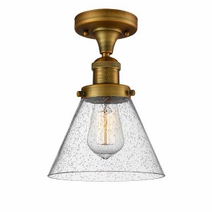 Cone - 1 Light Semi-Flush Mount In Industrial Style-11.5 Inches Tall and 7.75 Inches Wide - 1 of 1