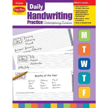 Daily Handwriting Practice: Contemporary Cursive, Kindergarten - Grade 6 Teacher Edition - by  Evan-Moor Corporation (Paperback)