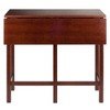 Lynnwood High Drop Leaf Dining Table Antique Walnut - Winsome: Solid Wood, Bar-Height, Rectangular - image 3 of 4