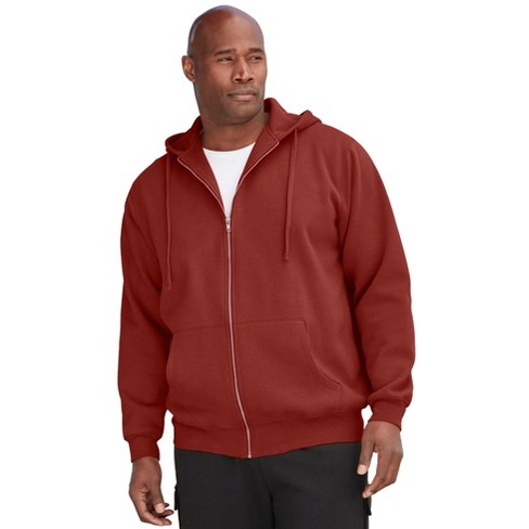 Kingsize Men s Big Tall Fleece Zip front Hoodie 7xl Mountain Red Target