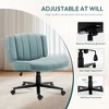FONTOI Criss Cross Wheeled Chair, High-Backed with Adjustable Wide Armrests, Anti-Skid Fabric Upholster for Home Office Use, 26"*19"*38" - 4 of 4