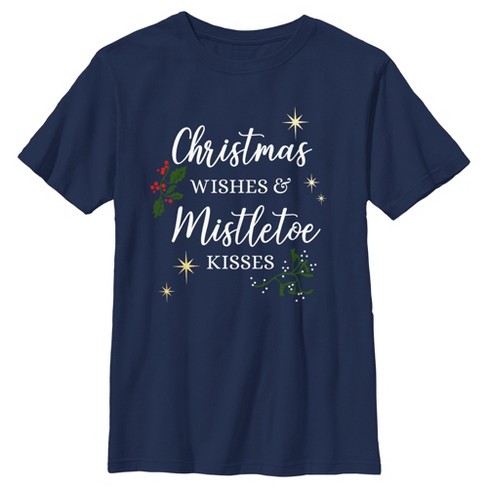 Boy's Lost Gods Christmas Wishes and Mistletoe Kisses T-Shirt - image 1 of 4