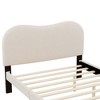 Sapphtopaz Upholstered Platform Bed with Concave Headboard Bed Frame with Slats Support for Apartment, Bedroom - 2 of 4