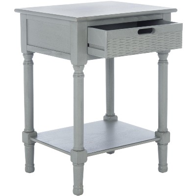 Distressed Grey Farmhouse Charm 1 Drawer Accent Table