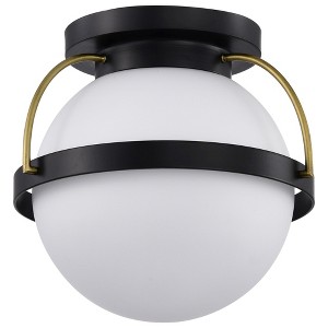 Nuvo Lighting Lakeshore 1 - Light Flush Mount in  Matte Black - 1 of 4
