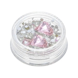 Unique Bargains Women's Fashion Rhinestone Nail Supplies Pink 1 Set - 1 of 4