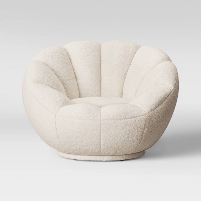 white fluffy chair target