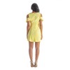 24seven Comfort Apparel Ruffle Cold Shoulder A Line Knee Length Dress - 3 of 4