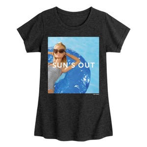 Girls' - Barbie - Sun's Out Fitted Short Sleeve Graphic T-Shirt - 1 of 4