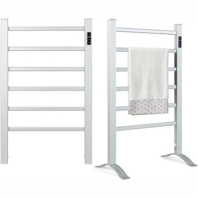 Tangkula Towel Warmer 6 Bar 100W Home Bathroom Space Saving Wall Mounted