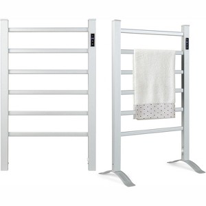 Tangkula Towel Warmer 6 Bar 100W Home Bathroom Space Saving Wall Mounted - 1 of 4