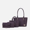 MKF Collection Edelyn Embossed M Signature Vegan Leather Women’s Tote Bag by Mia K – 4 Pcs set - 2 of 4