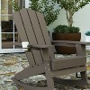 Merrick Lane Adirondack Rocking Chair with Cup Holder, All-Weather HDPE Indoor/Outdoor Chair - 4 of 4