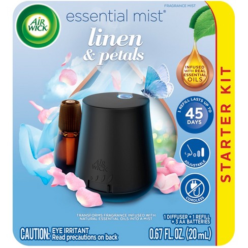 Air Wick Essential Mist Starter Kit - Diffuser + 4 Refills - Aromatherapy  with E