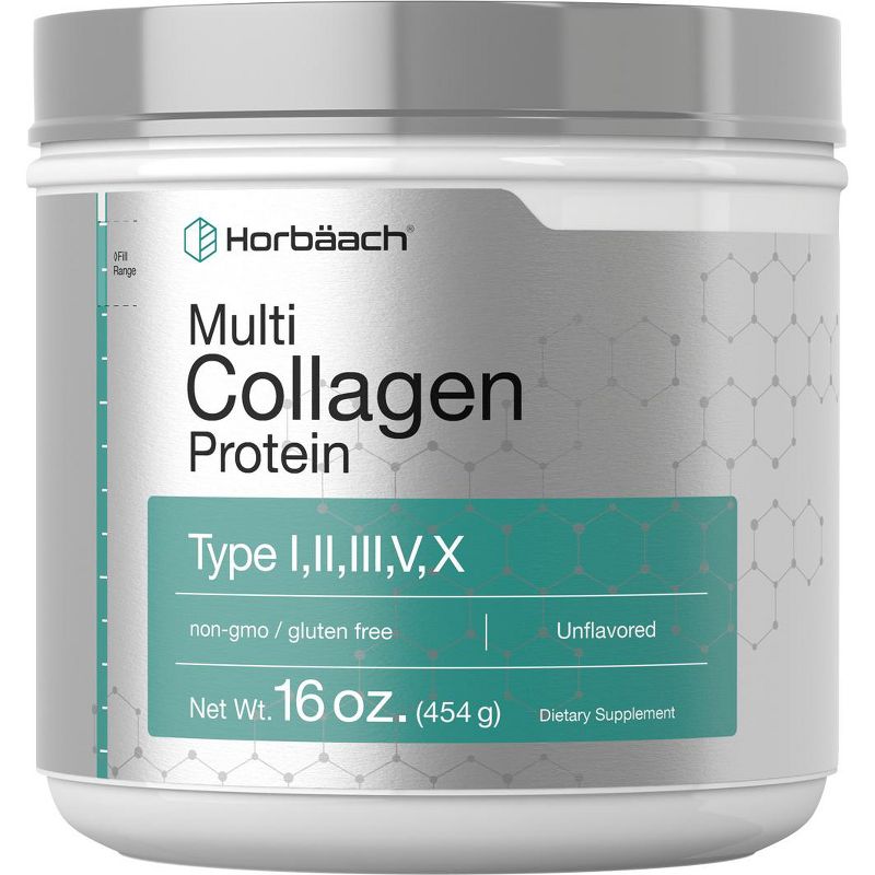Horbaach Multi Collagen Powder | 16 oz | Type I, II, III, V, X, 1 of 4
