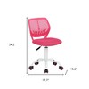 and White Adjustable Height Swivel Rolling Office Chair - 3 of 4
