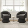 Swivel Accent Chair, Small Barrel Chair with Armrest, Cozy Modern Arm Chair for Living Room, Bedroom, Apartment - 4 of 4