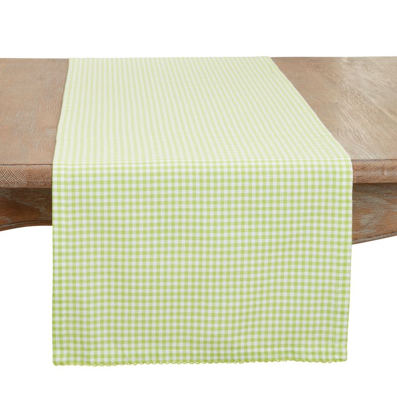 Saro Lifestyle Traditional Gingham Table Runner, 1 of 4