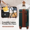 Lyngins 20/24/28 Inch 3PCs Hardside Luggage Sets with TSA Lock,Carry on Luggage,Front Opening Lightweight Expandable Suitcases for Trip - 2 of 4