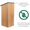 JCS  Wildlife Cedar Wood Duck House with Recycled Poly Lumber Roof and Predator Guard - 4 of 4