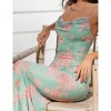 Women's Backless Bodycon Dress Adjustable Straps Floral Print Maxi Dress - 3 of 4