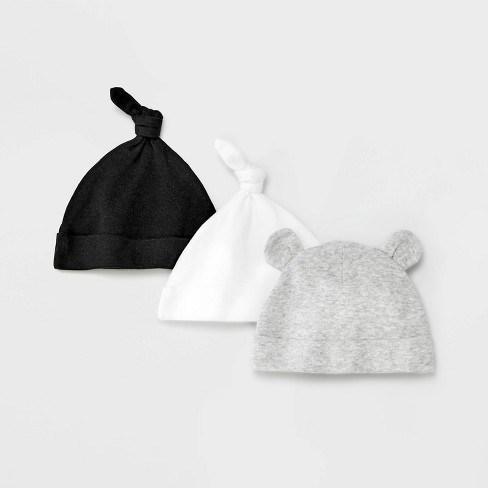 Baby 3pk Basic Hat - Cloud Island™ Black : Target