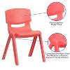 Emma and Oliver 4 Pack Plastic Stackable K-2 School Chair with 13.25"H Seat - 3 of 4