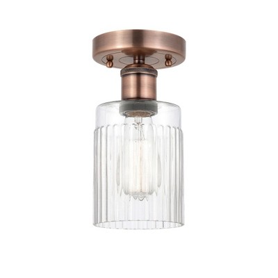 Hadley - 1 Light Semi-Flush Mount In Art Deco Style-9.75 Inches Tall and 4.5 Inches Wide