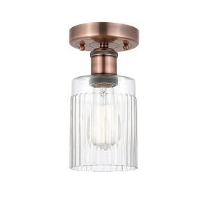 Hadley - 1 Light Semi-Flush Mount In Art Deco Style-9.75 Inches Tall and 4.5 Inches Wide - 1 of 1