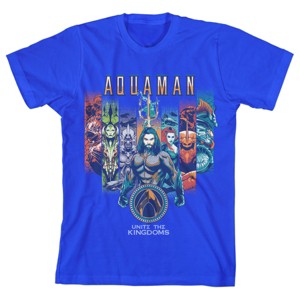 Justice League Aquaman Comic Royal Blue T-Shirt Toddler Boy to Youth Boy - 1 of 1
