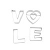 Unique Bargains Cookie Cutters 4 Pcs Valentine's Day Cookie Mould Set Dishwasher Safe Stainless Steel Silver 1Set - 4 of 4