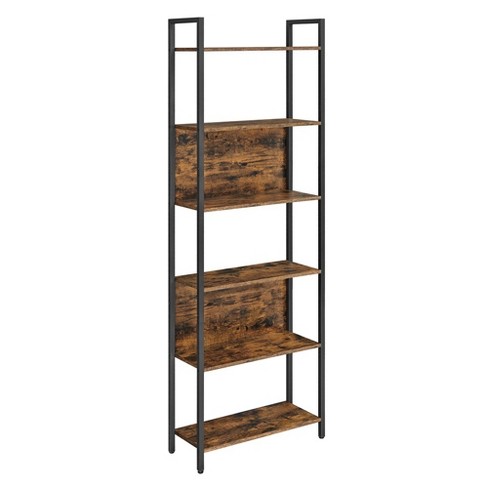 Vasagle 5 Tier Shoe Storage Rack Shoe Organizer Rustic Brown And Black :  Target