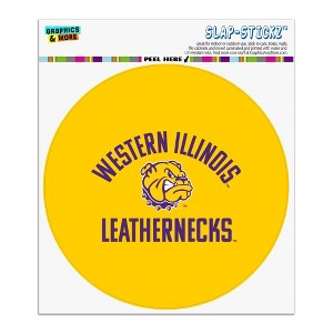 Western Illinois Leatherneck Automotive Car Window Locker Circle Bumper Sticker - 1 of 4