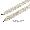 INSPIRE CHIC Leopard Ribbon Pattern Flat Wide Lace Shoelaces for Sneakers 1 Pair - 3 of 4