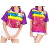 LA LEELA Hawaiian Shirts Womens Casual Summer Beach Party Blouse Shirt Short Sleeve Vacation Button Up Dress Tops Tee Shirts Blouses - 4 of 4