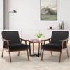 FONTOI Accent Chair with Wood Frame, Accent Chair with Extra-Thick Backrest, Wingback Chair for Living Room Bedroom , Black, 31.1"*32.3"*26" - 4 of 4