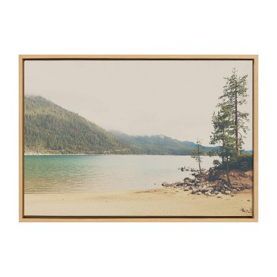 Lake Tahoe California Mountain Landscape Framed Canvas Art