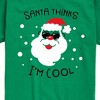 Boys' - Instant Message - Santa Thinks Im Cool Christmas Short Sleeve Graphic T-Shirt - 2 of 4