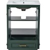 Grungis Freestanding Bathroom Vanity with Ceramic Sink Combo,Modern Storage Cabinet with Silver Handles and Soft Closing Doors - 4 of 4