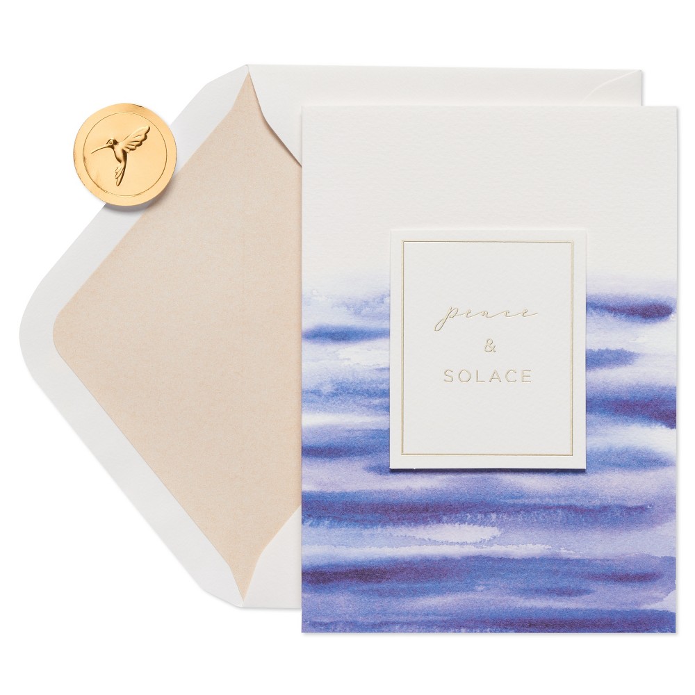 Sympathy Cards Peace Solace - PAPYRUS: Condolences & Thinking of You, Vertical Fold, Multicolored, 7"x5"