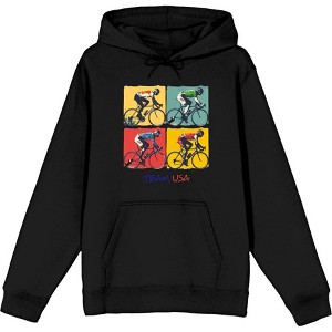 Team USA Cycling Vector Art Adult Long Sleeve Hoodie - 1 of 2