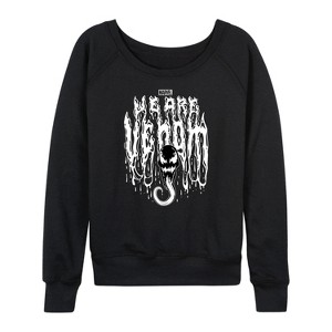 Women's - Marvel - We Are Venom Lightweight French Terry Wide Neck Long Sleeve Shirt - 1 of 4