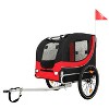 Gulches Pet Strollers: Black and Red Large Folding Bike Trailer for Dogs - 3 of 4