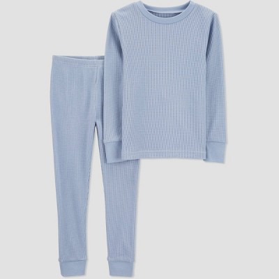 Image of Carter's Just One You®️ Toddler Boys' 2pc Snug Fit Solid Pajama Set - Blue 12M