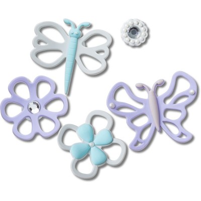 Crocs Jibbitz Butterflies and Flowers Cutout Shoe Charms 5pk